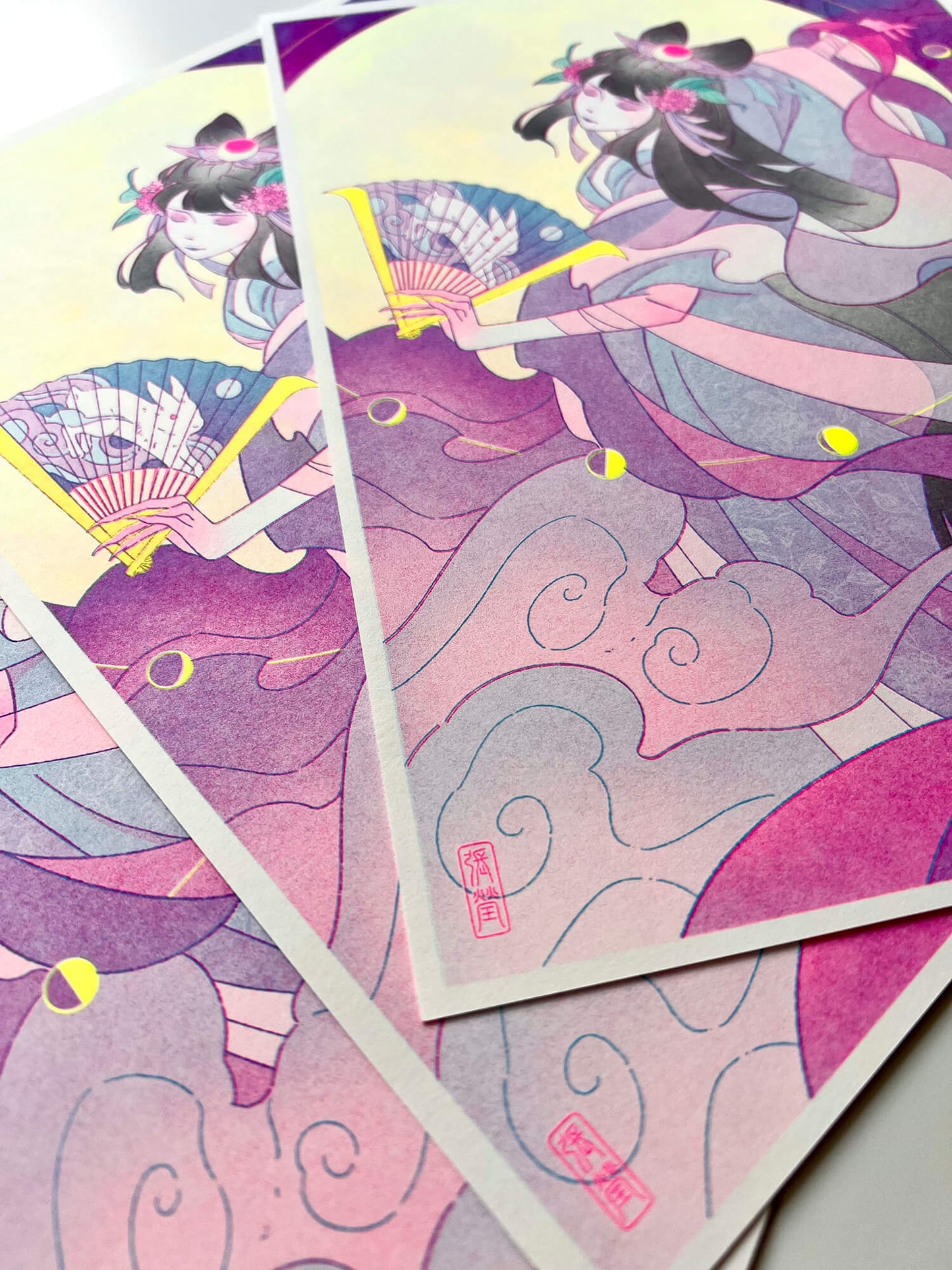 The Moon Goddess - Riso Print