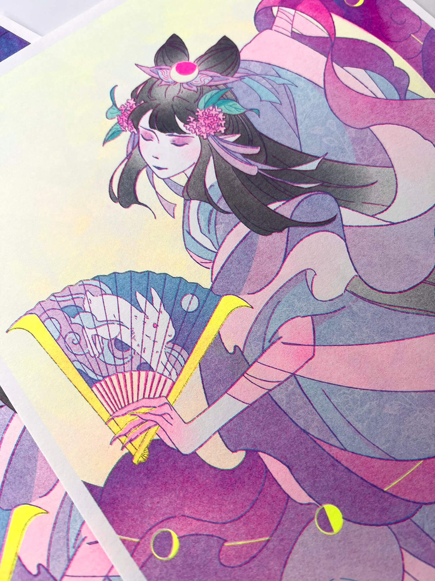 The Moon Goddess - Riso Print