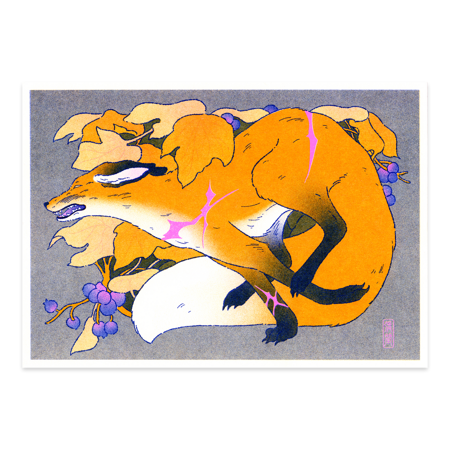 The Fox - Riso Print