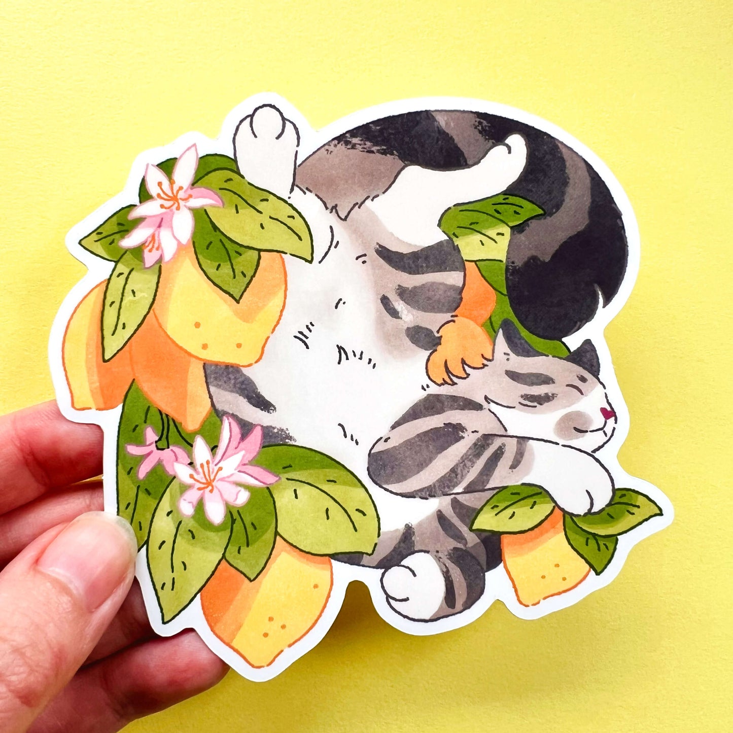 Lemon Cat Sticker [LARGE]