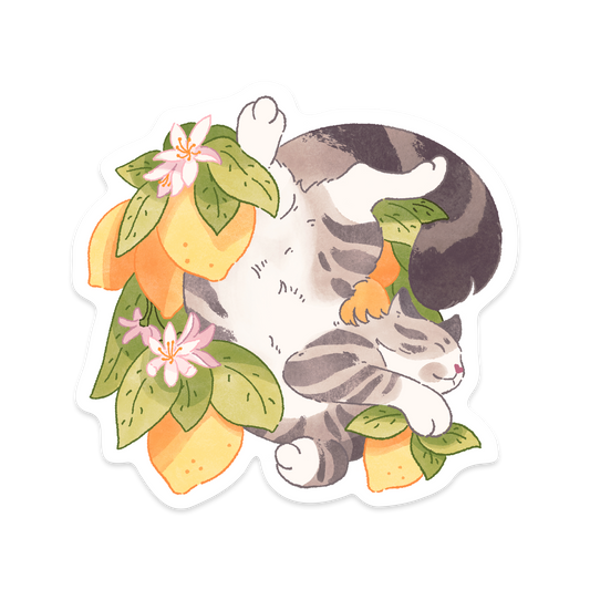 Lemon Cat Sticker [LARGE]